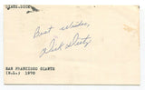 Dick Dietz Signed Post Card Autographed Baseball San Francisco Giants