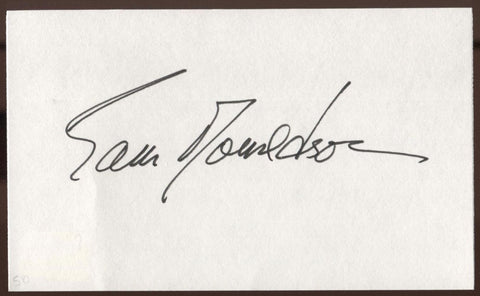 Sam Donaldson Signed Index Card Signature Vintage Autograph AUTO 