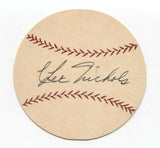 Chet Nichols Signed Paper Baseball Autographed Signature Milwaukee Braves