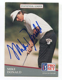 1991 Pro Set PGA Mike Donald Signed Card Autographed #275