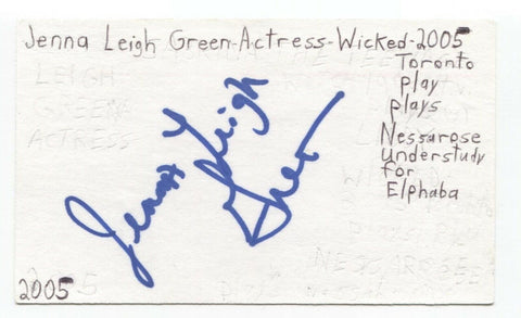 Jenna Leigh Green Signed 3x5 Index Card Autographed Signature Actress Sabrina