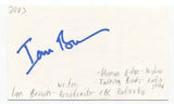 Ian Brown Signed 3x5 Index Card Autographed Signature Journalist