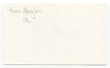 Thomas Alberghini Signed 3x5 Index Card Autographed Baseball Pittsburgh Steelers