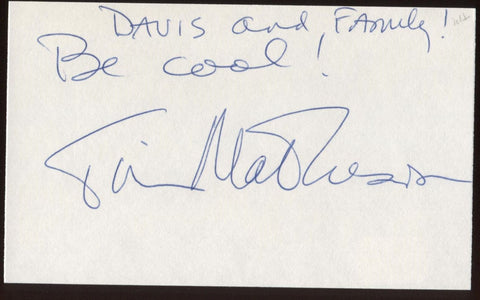 Tim Matheson Signed Index Card Signature Autographed AUTO "Otter" Animal House