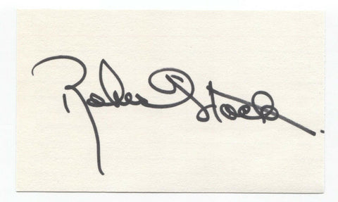 Robert Stack Signed 3x5 Index Card Autographed Vintage Signature