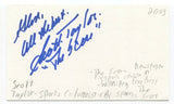 Scott Taylor Signed 3x5 Index Card Autograph Signature Sportscaster Hockey