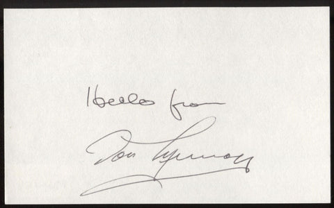 Don Murray Signed Index Card Signature Vintage Autographed AUTO 