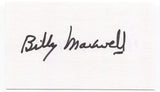 Billy Maxwell Signed 3x5 Index Card Autographed PGA Champion Golf Golfer
