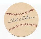 Al Aber Signed Paper Baseball Autographed Signature Washington Senators