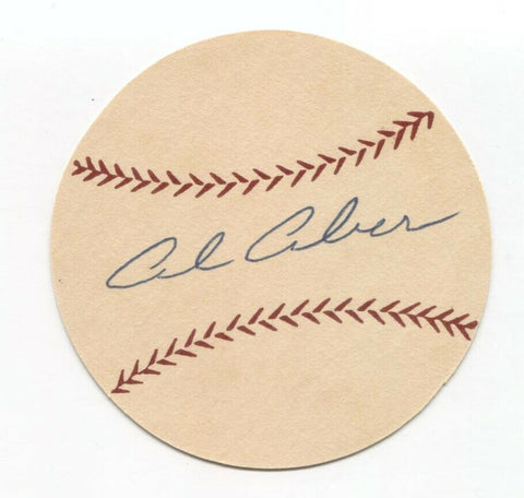 Al Aber Signed Paper Baseball Autographed Signature Washington Senators