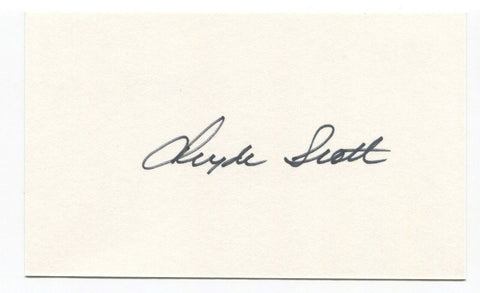 Clyde Scott Signed 3x5 Index Card Autographed NFL Football Philadelphia Eagles