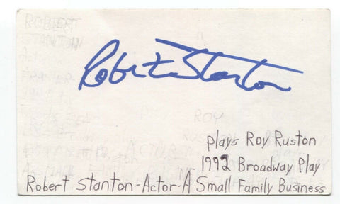 Robert Stanton Signed 3x5 Index Card Autographed Signature Dennis The Menace