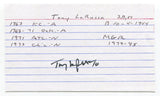 Tony La Russa Signed 3x5 Index Card Autographed Baseball Chicago White Sox HOF