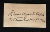 Miguel "Cuate" Castilla Signed Card from 1933  Autographed Music Signature