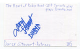 Darcy Stewart Signed 3x5 Index Card Autographed Actress Slow Pitch