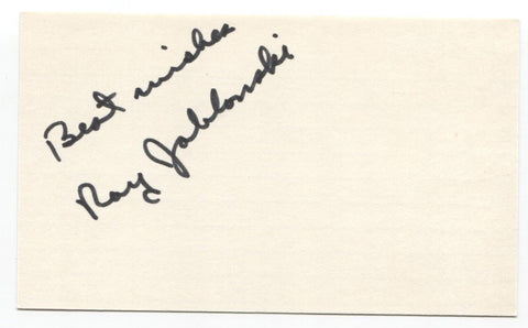 Ray Jablonski Signed 3x5 Index Card Baseball Autographed St. Louis Cardinals 