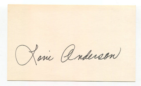 Loni Anderson Signed 3x5 Index Card Autographed Actress WKRP