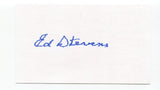 Ed Stevens Signed 3x5 Index Card Autographed Baseball Brooklyn Dodgers