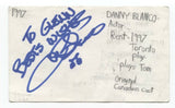Danny Blanco Signed 3x5 Index Card Autographed Signature Actor