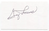 George Thomas Signed 3x5 Index Card Autograph Football NFL 1957 Detroit Tigers