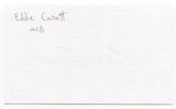 Eddie Carnett Signed 3x5 Index Card Autographed MLB Baseball Boston Braves