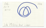 John McCrea Signed 3x5 Index Card Autographed Signature Cake Lead Singer