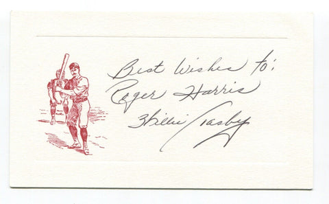 Willie Tasby Signed Card Autograph Baseball MLB Roger Harris Collection