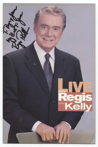 Regis Philbin Signed Photo Autographed Signature Regis and Kelly Live