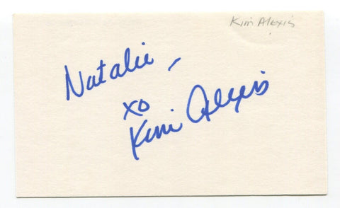 Kim Alexis Signed Index Card Autographed Model and Actress Sports Illustrated