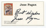 Jose Pagan Signed Index Card Autographed Baseball Pirates 1971 World Series