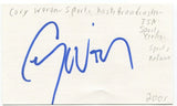 Cory Woron Signed 3x5 Index Card Autograph Signature Sportscaster Sportscentre