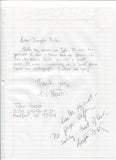Douglas Dick Signed Letter Note Vintage Autographed Rope Alfred Hitchcock
