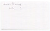 Calvin Browning Signed 3x5 Index Card Autographed 1960 St. Louis Cardinals MLB