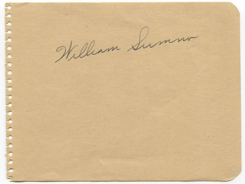 William Sumner Signed Album Page Autographed 1949 Broadway Musical Director