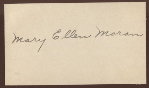 Mary Ellen Moran Signed Card  Autographed  Orchestra AUTO Signature