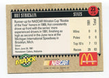 1992 Maxx McDonalds Hut Stricklin Signed Card Racing Autograph NASCAR AUTO #23