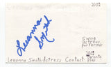 Leeanne Smith Signed 3x5 Index Card Autograph Actress Contact