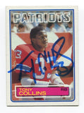 1983 Topps Tony Collins Signed Card Football Autograph NFL AUTO #328 Patriots