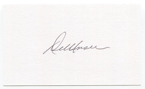 Del Unser Signed 3x5 Index Card Autograph Baseball MLB 1968 Washington Senators