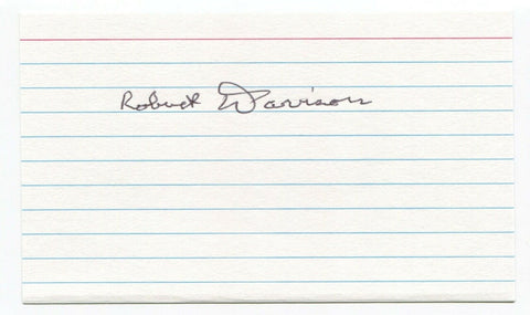 Robert Davison Signed 3x5 Index Card Autographed JFK Assassination Witness