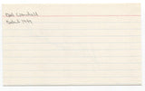 Del Crandall Signed 3x5 Index Card Baseball Autographed Boston Braves