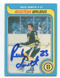 1979-80 O Pee Chee OPC Rick Smith Signed NHL Hockey Card Autographe AUTO #59
