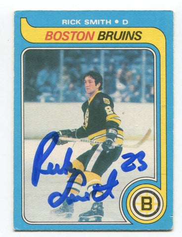 1979-80 O Pee Chee OPC Rick Smith Signed NHL Hockey Card Autographe AUTO #59