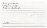 Ron Sexsmith Signed 3x5 Index Card Autographed Signature Musician Singer