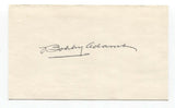 Bobby Adams Signed 3x5 Index Card Baseball Autographed Signature