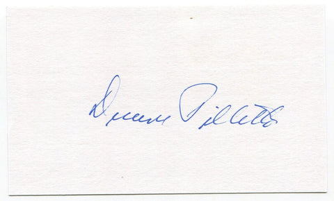 Duane Pillette Signed 3x5 Index Card Autographed MLB Baseball New York Yankees