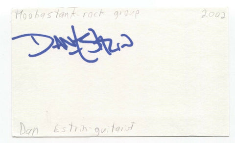 Hoobastank - Dan Estrin Signed 3x5 Index Card Autographed Signature Guitarist