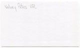 Volney Peters Signed 3x5 Index Card Autographed MLB Baseball Washington Redskins