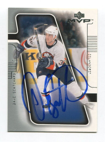 2001 Upped Deck MVP Dave Scatchard Signed Card Hockey NHL AUTO #122 NY Islanders