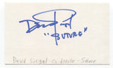 David Siegel Signed 3x5 Index Card Autograph Signature Screenwriter Director